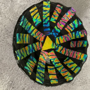 5″ Dichroic Dish - Fused Glass