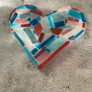 Heart of Pieces 6″ - Fused Glass