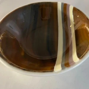 Brown Bowl 6 1/2” Round - Fused Glass