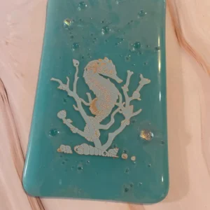 Seahorse Table Art 4″ x 6.5″ - Fused Glass