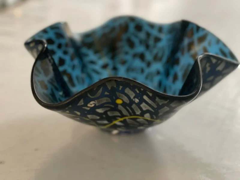 Blue and Black Bowl 11" Circular Bowl x 5" - Image 2