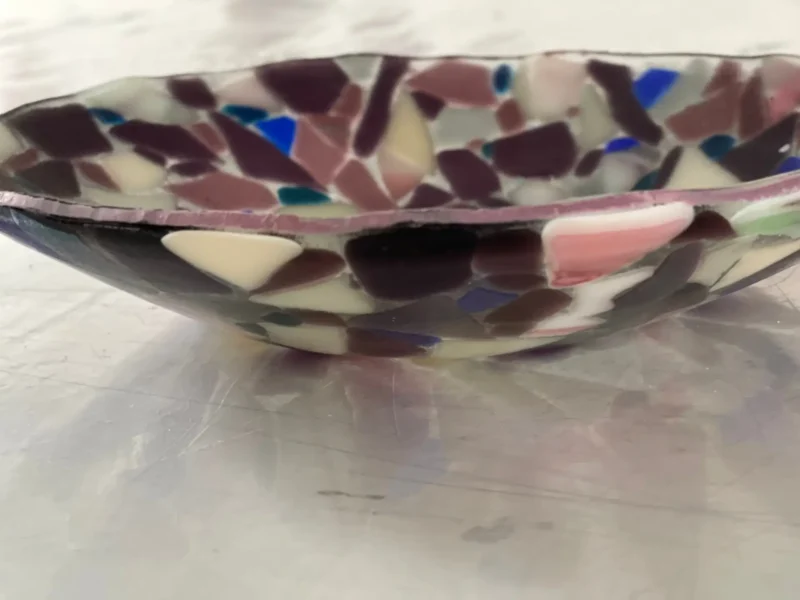 Purple, Pink, Blue & White Bowl 9" Round - Image 2