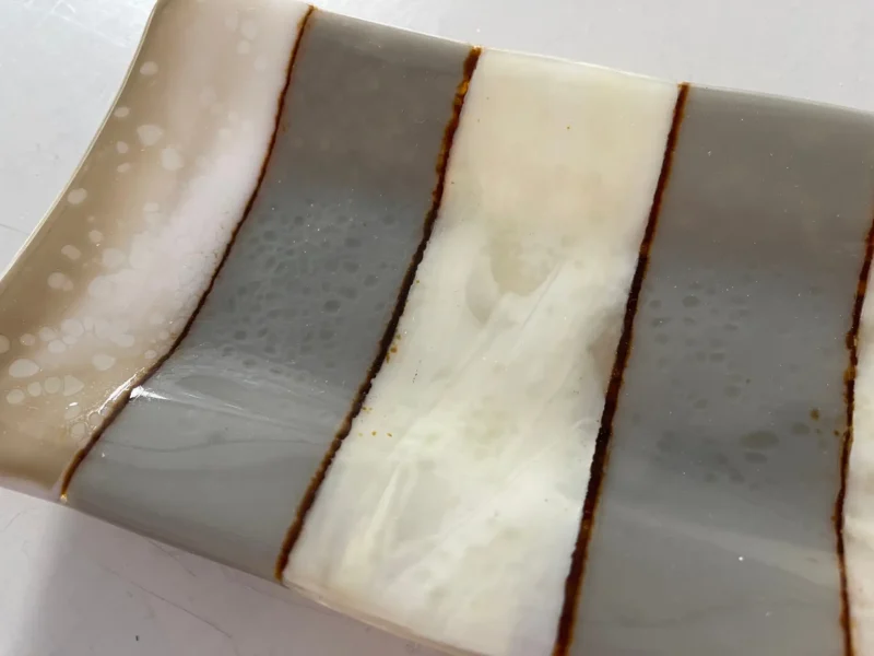 Cream and Taupe Tray 6" x 10" - Image 2