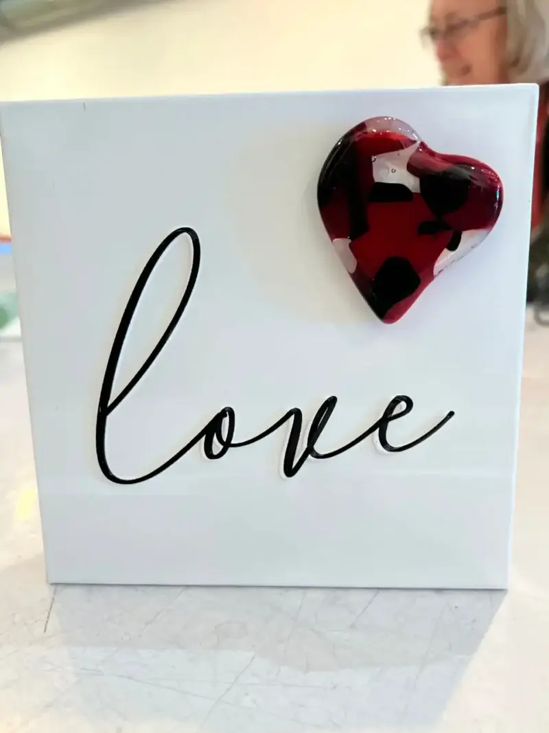 Heart of Love - Fused Glass