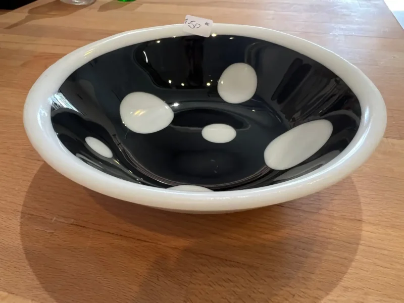 Medium Black & White Dot Bowl - Image 2