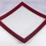 Cranberry Bubble Plate - Fused Glass