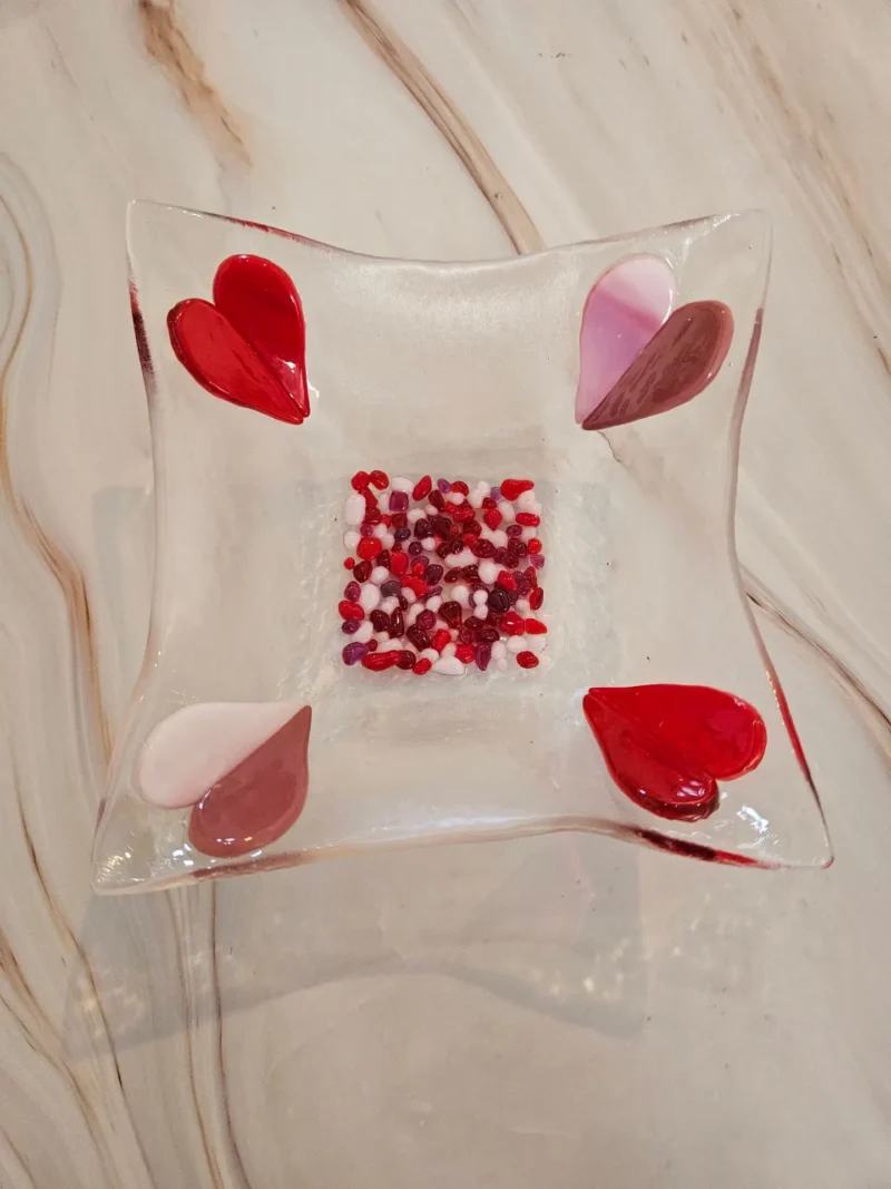 Hearts Aglow - Fused Glass