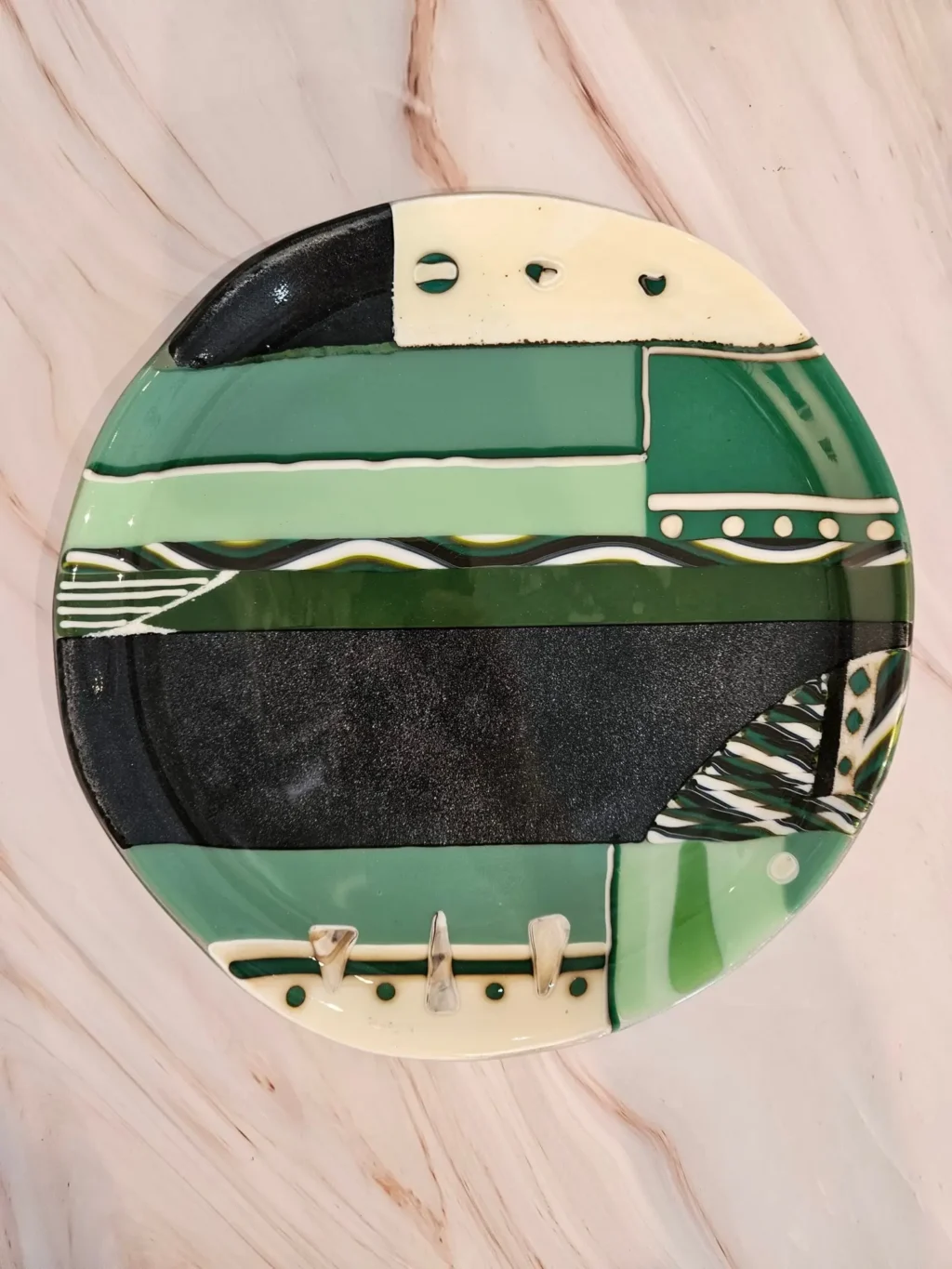 Geometric Harmony - Fused Glass