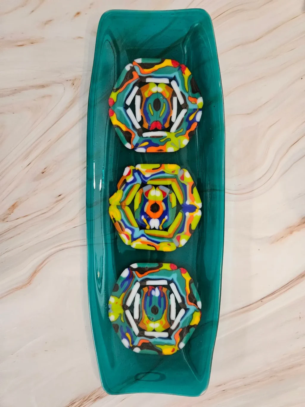 Trio Symphony Tray - Fused Glass