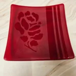 Scarlet Elegance - Fused Glass