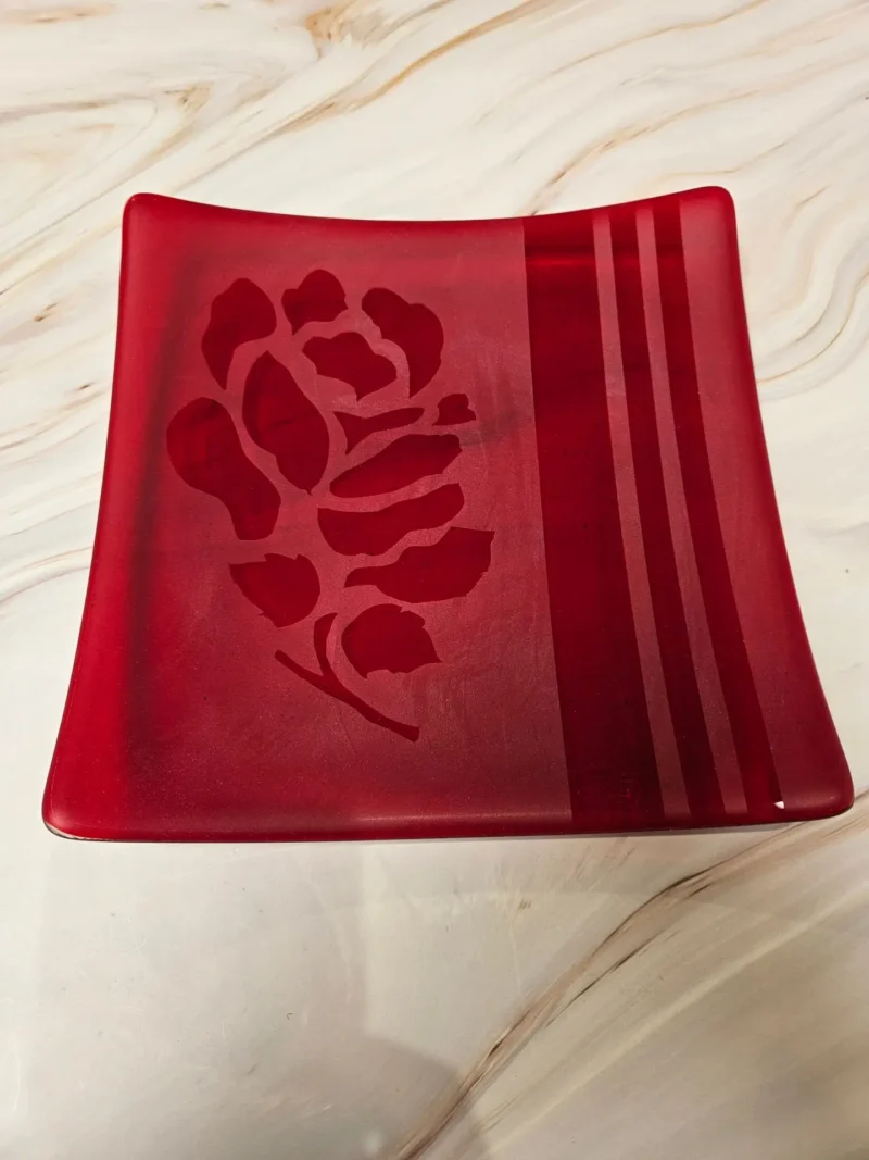 Scarlet Elegance - Fused Glass