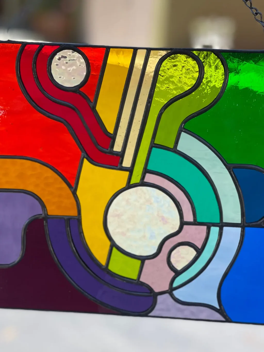 Chromatic Symphony Stained Glass Panel - Image 4