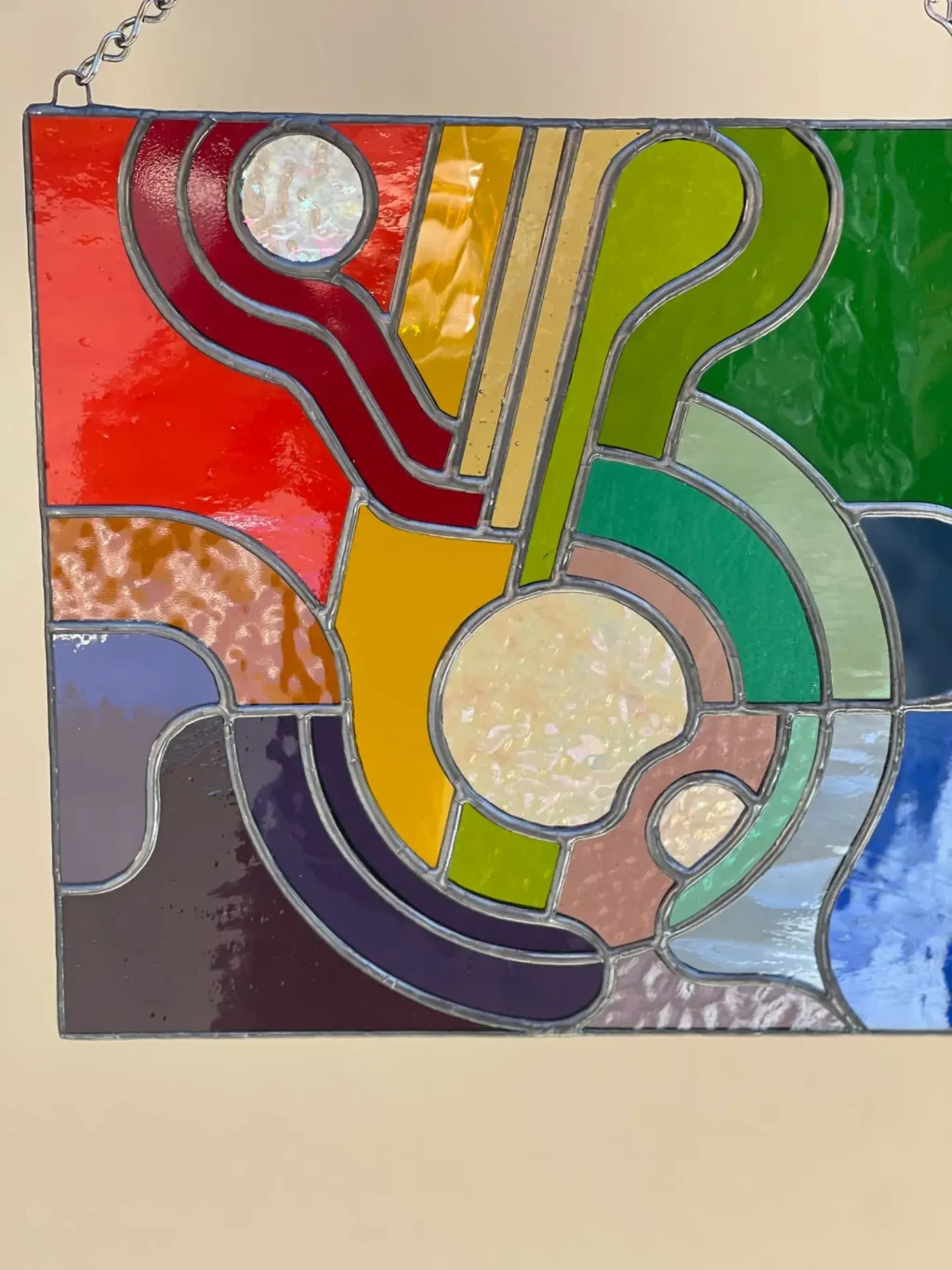 Chromatic Symphony Stained Glass Panel - Image 3