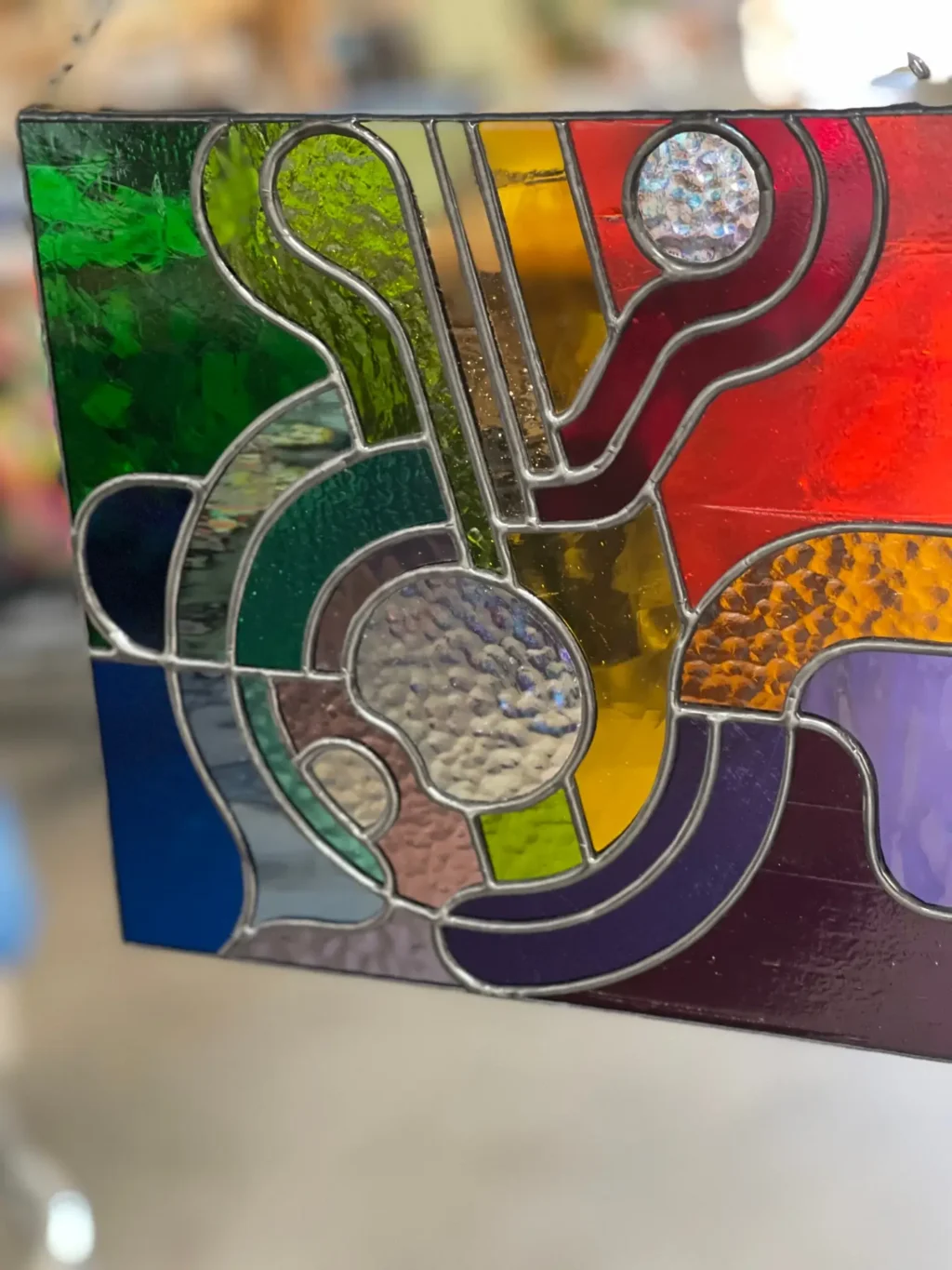 Chromatic Symphony Stained Glass Panel - Image 2