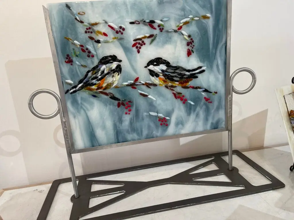 Harmony in Nature – the stand is included - Fused Glass