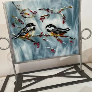 Harmony in Nature – the stand is included - Fused Glass