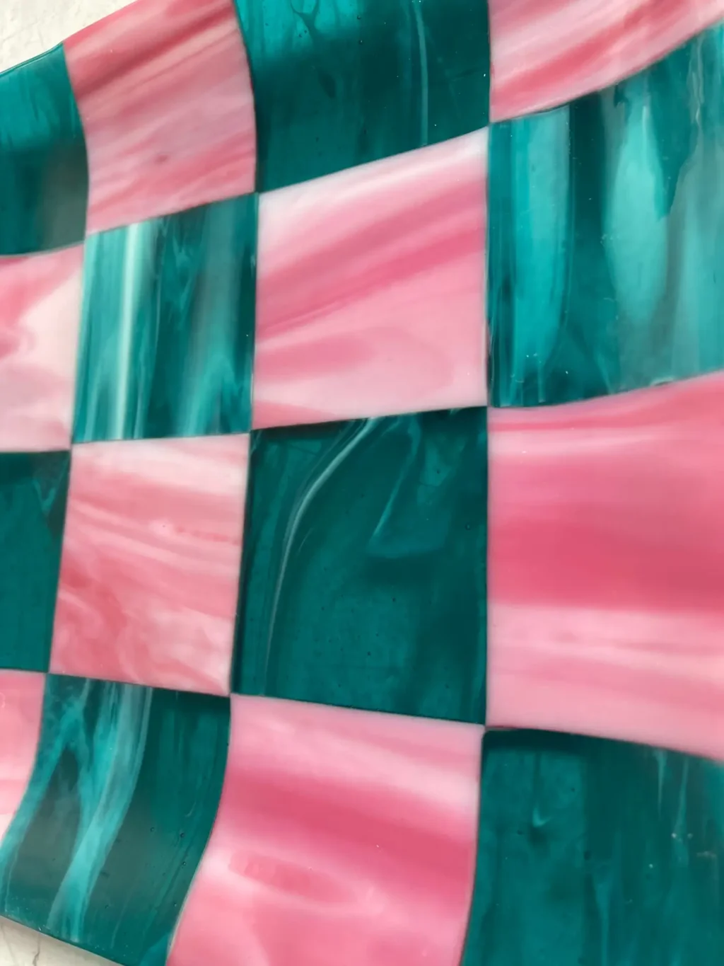 Playful Pink and Teal Checks - Image 2