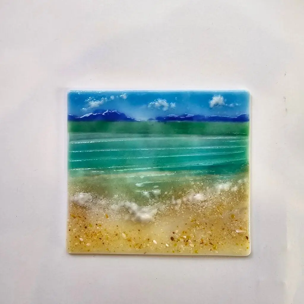 Tranquil Shoreline - Fused Glass