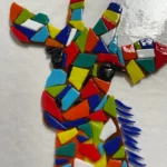 Giraffe of Many Colors - Fused Glass
