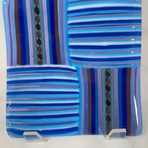 Ocean Rhythms Plate - Fused Glass