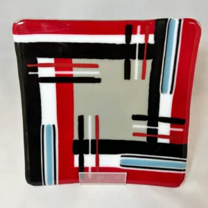 Modern Lines Symphony - Fused Glass