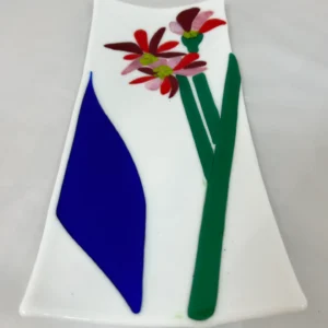 Blooming Elegance Tray - Fused Glass