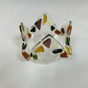 Harvest Glow Candle Holder - Fused Glass