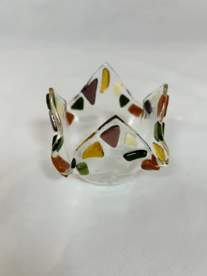 Harvest Glow Candle Holder - Fused Glass