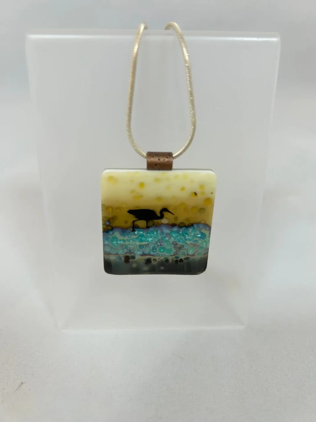 Tranquil Waters Pendant - Fused Glass