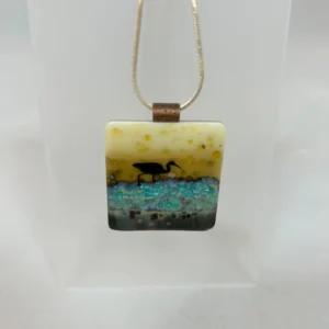 Tranquil Waters Pendant - Fused Glass