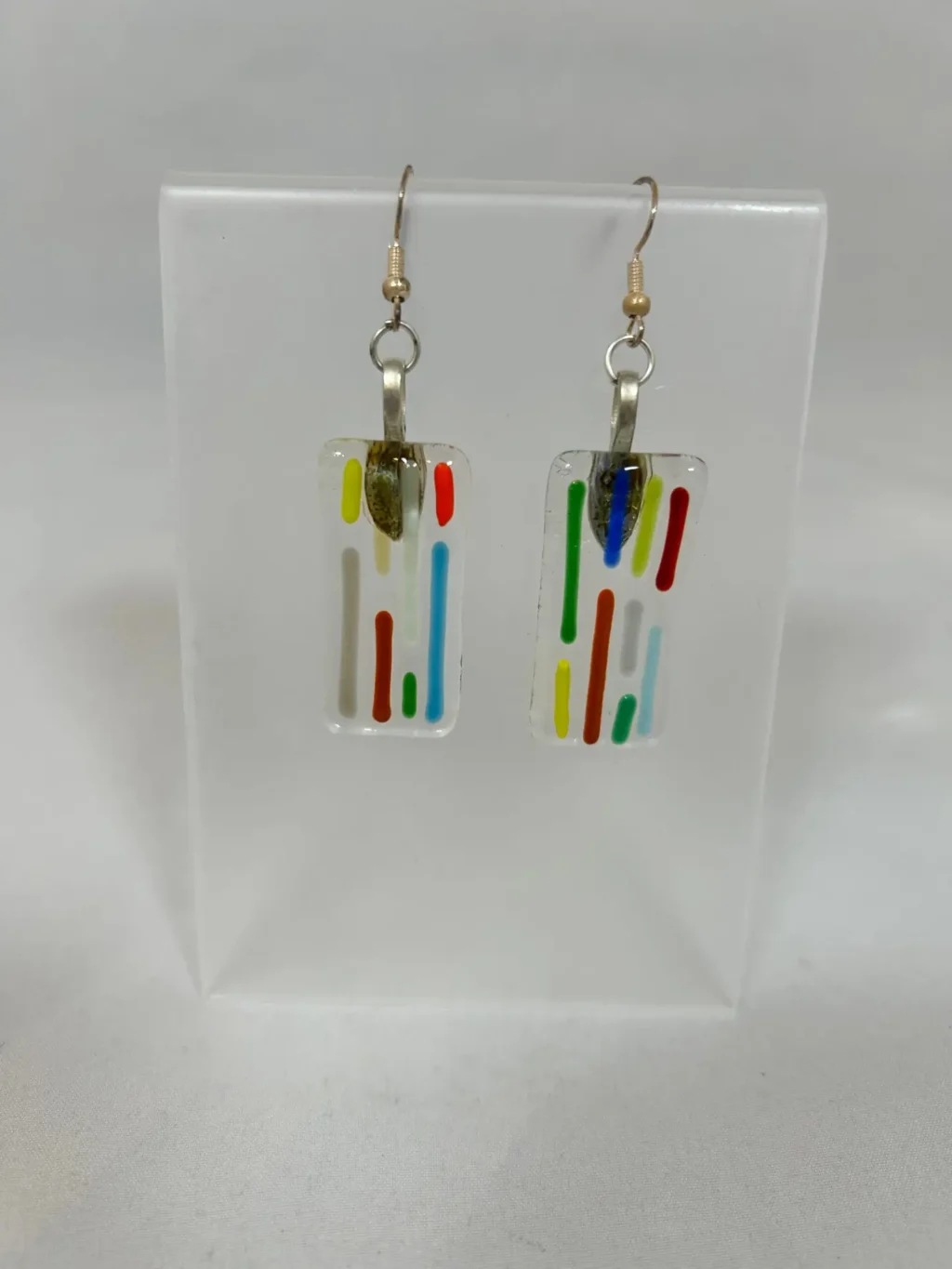 Colorburst Glass Earrings - Fused Glass