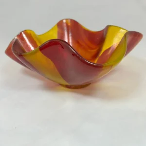 Fire Dance Bowl - Fused Glass