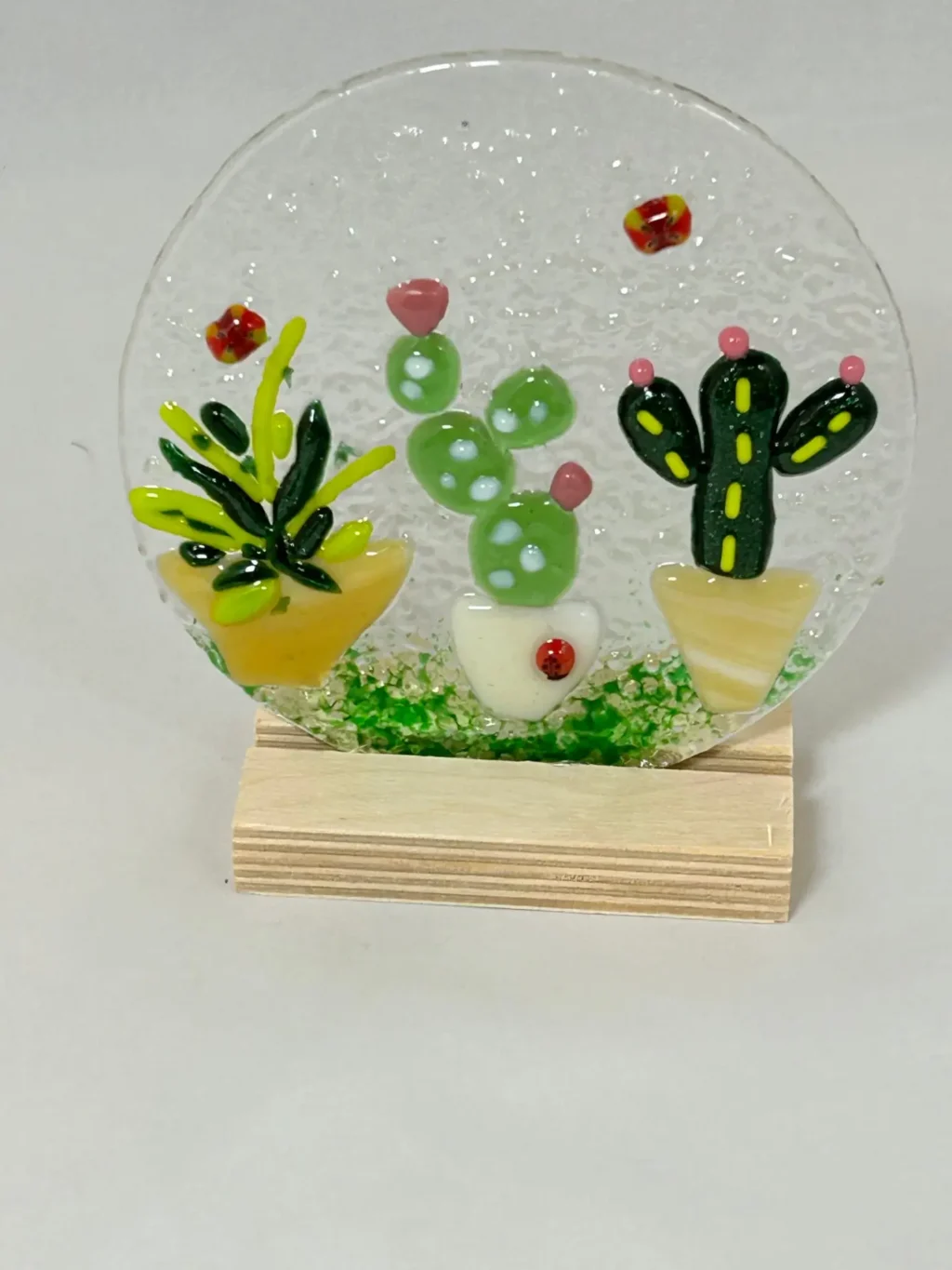 Desert Bloom Mini Art - Fused Glass