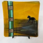 Lone Mustang - Fused Glass
