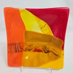 Fiery Ascent - Fused Glass