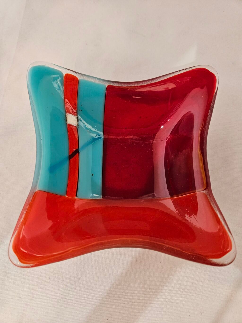 Fiery Contrast - Fused Glass