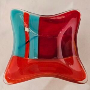 Fiery Contrast - Fused Glass