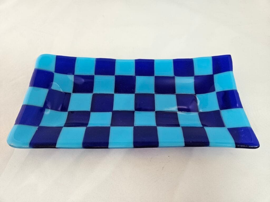 Checkered Waves - Fused Glass