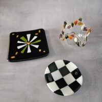 Modern Mix Trio Set - Fused Glass