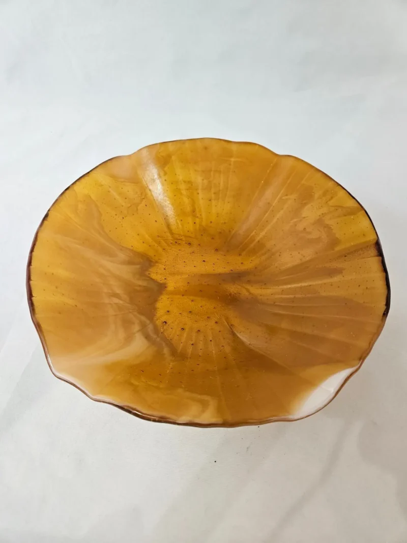 Amber Drift Glass Serving Bowl - Image 2