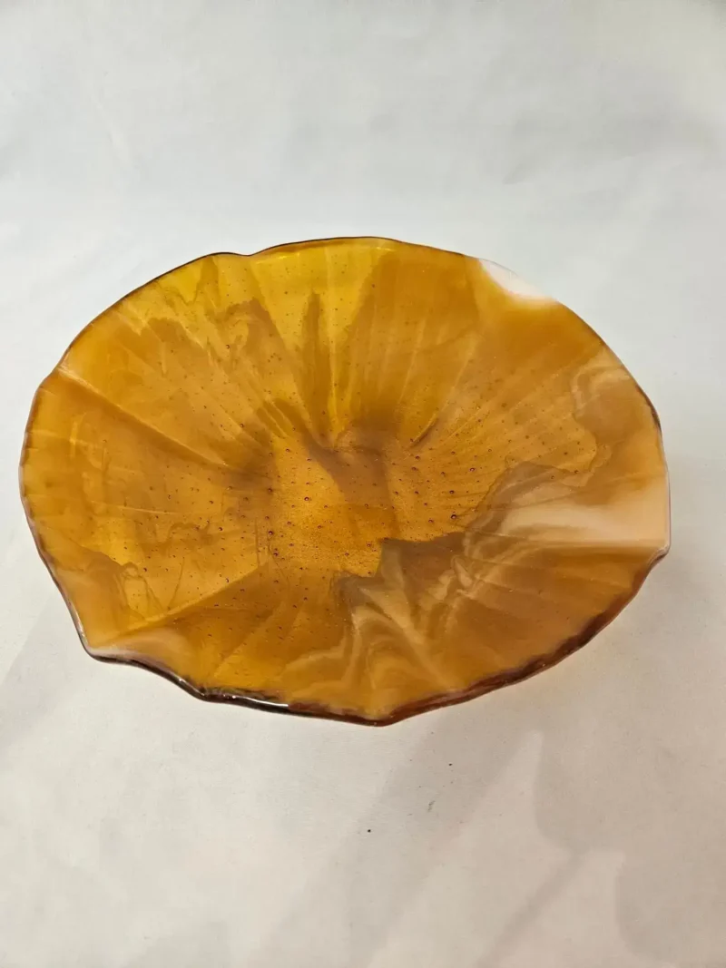 Amber Drift Glass Serving Bowl - Image 3
