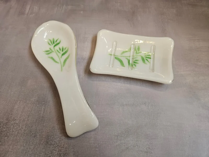 Bamboo Calm Set - Fused Glass