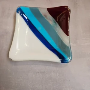 Diagonal Drift - Fused Glass