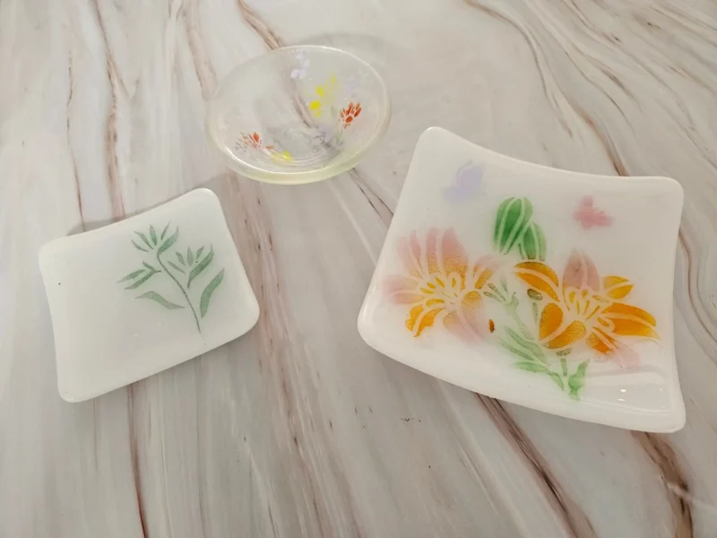Botanical Bliss Set - Fused Glass