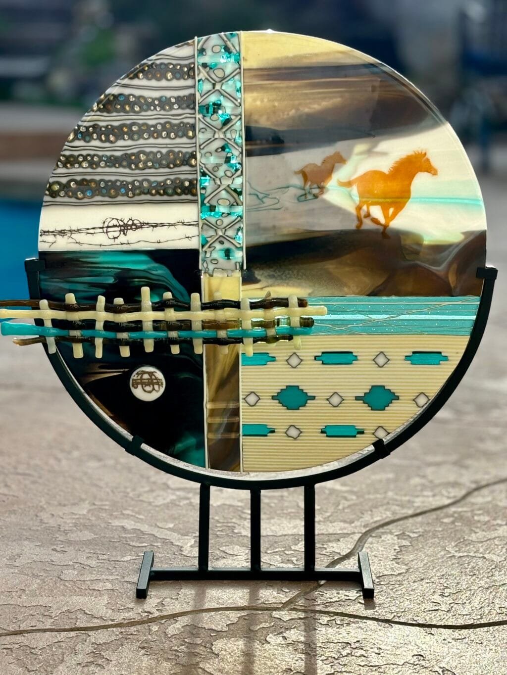 Running Free - Fused Glass