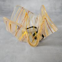 Golden Drift - Fused Glass