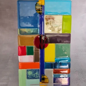 Vertical Pulse - Fused Glass