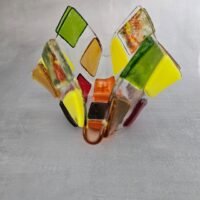 Colorblock Bloom - Fused Glass