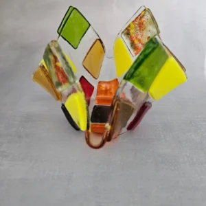 Colorblock Bloom - Fused Glass