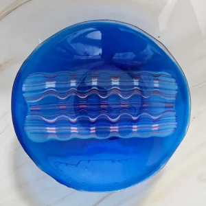 “Radar Wave” Bowl 9-1/2″ Round - Fused Glass